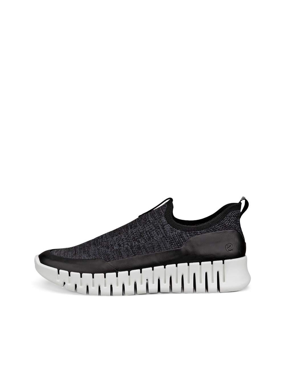 Ecco Gruuv textile woman’s Slip-On Walking Sneakers Shoes - Black Gray 7 7.5 38